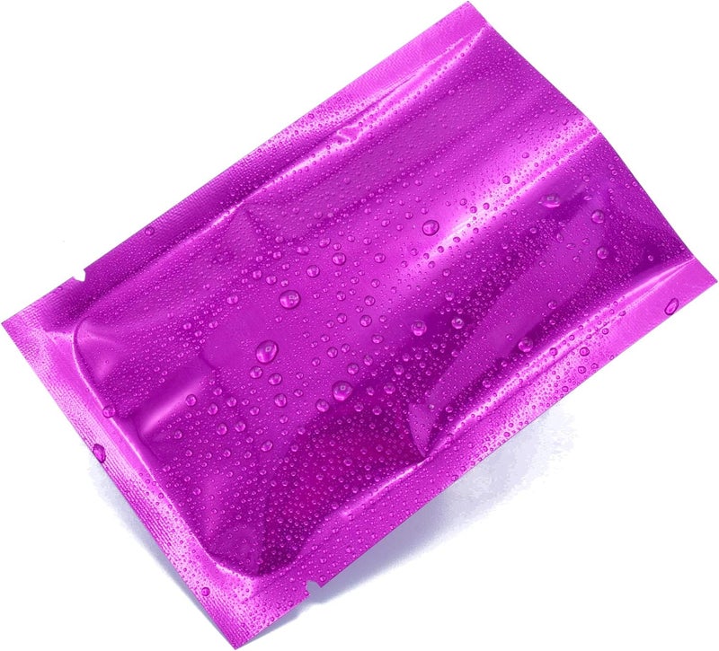 QQ Studio 100 PCS Metallic Mylar Foil Open Top Sealable Bags (10x15cm(3.9x5.9"), 100x Rose) - Image 2